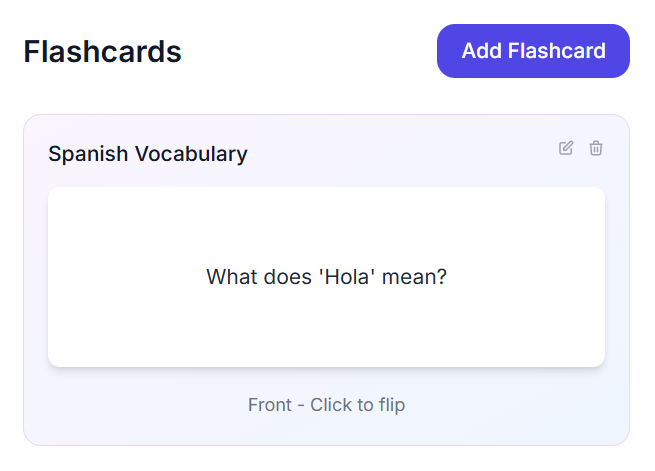 A flashcard that can only be accessed using Pro