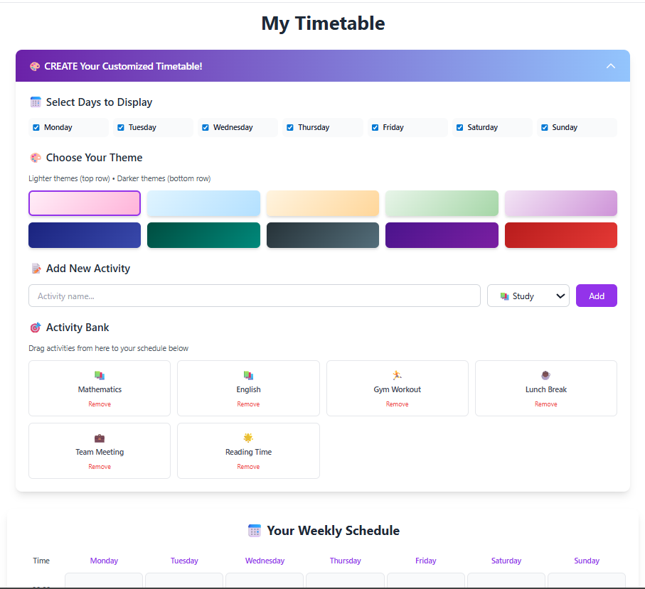 A schedule that can only be used with Pro